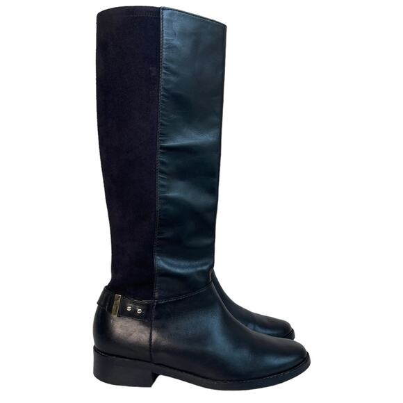 Cole Haan Adler Tall Black Leather Boot 8 - Picture 1 of 10